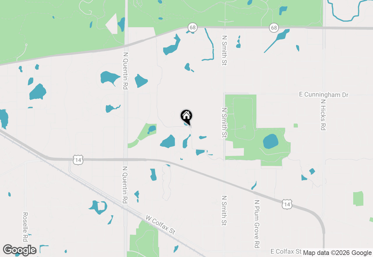 Map of 1039 N Auburn Woods Drive #1039, Palatine, IL 60067