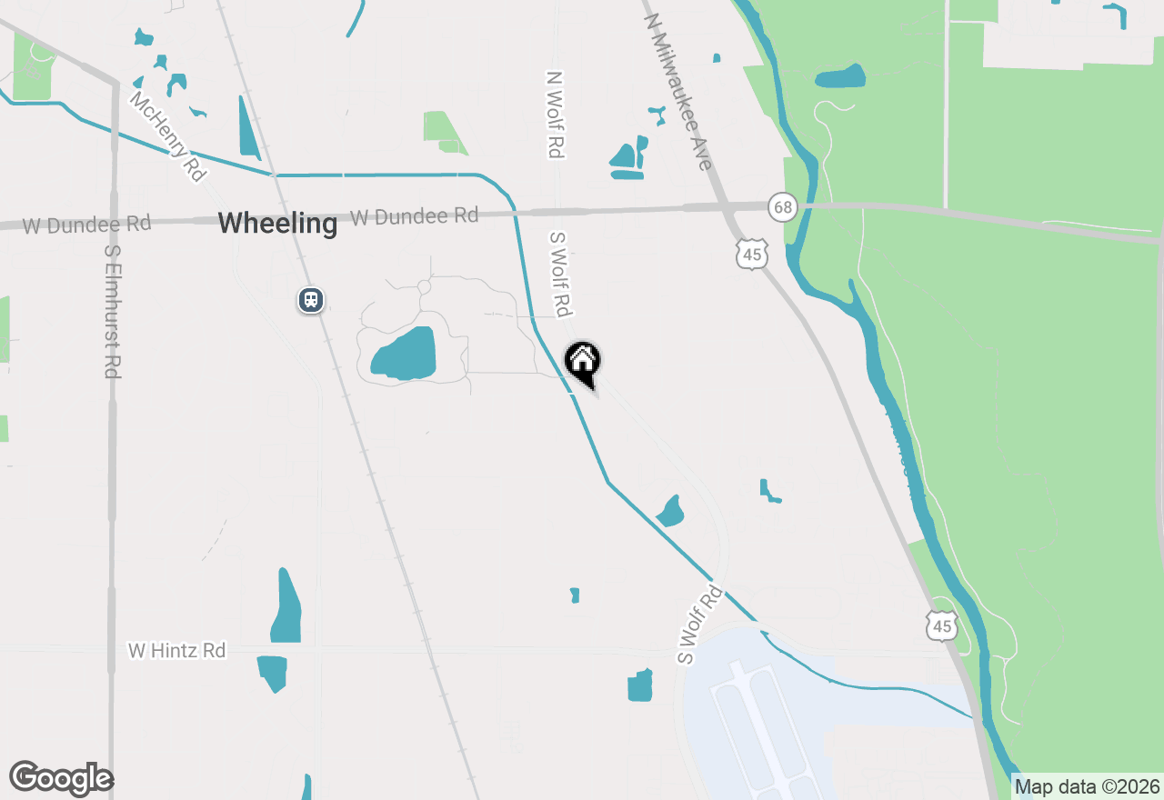 Map of 55 E Jeffrey Avenue #HOUSE, Wheeling, IL 60090