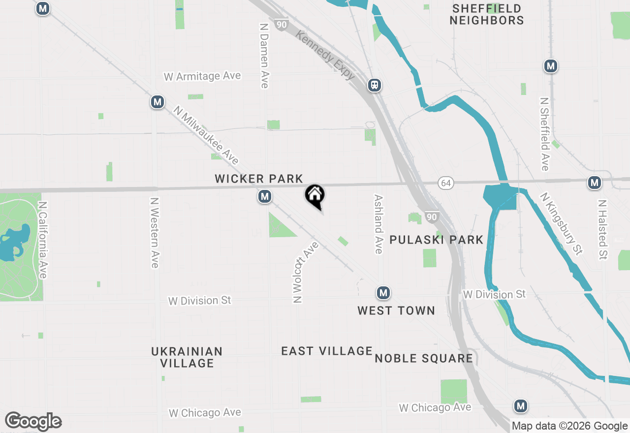 Map of 1412 N Elk Grove Avenue #E, Chicago, IL 60622