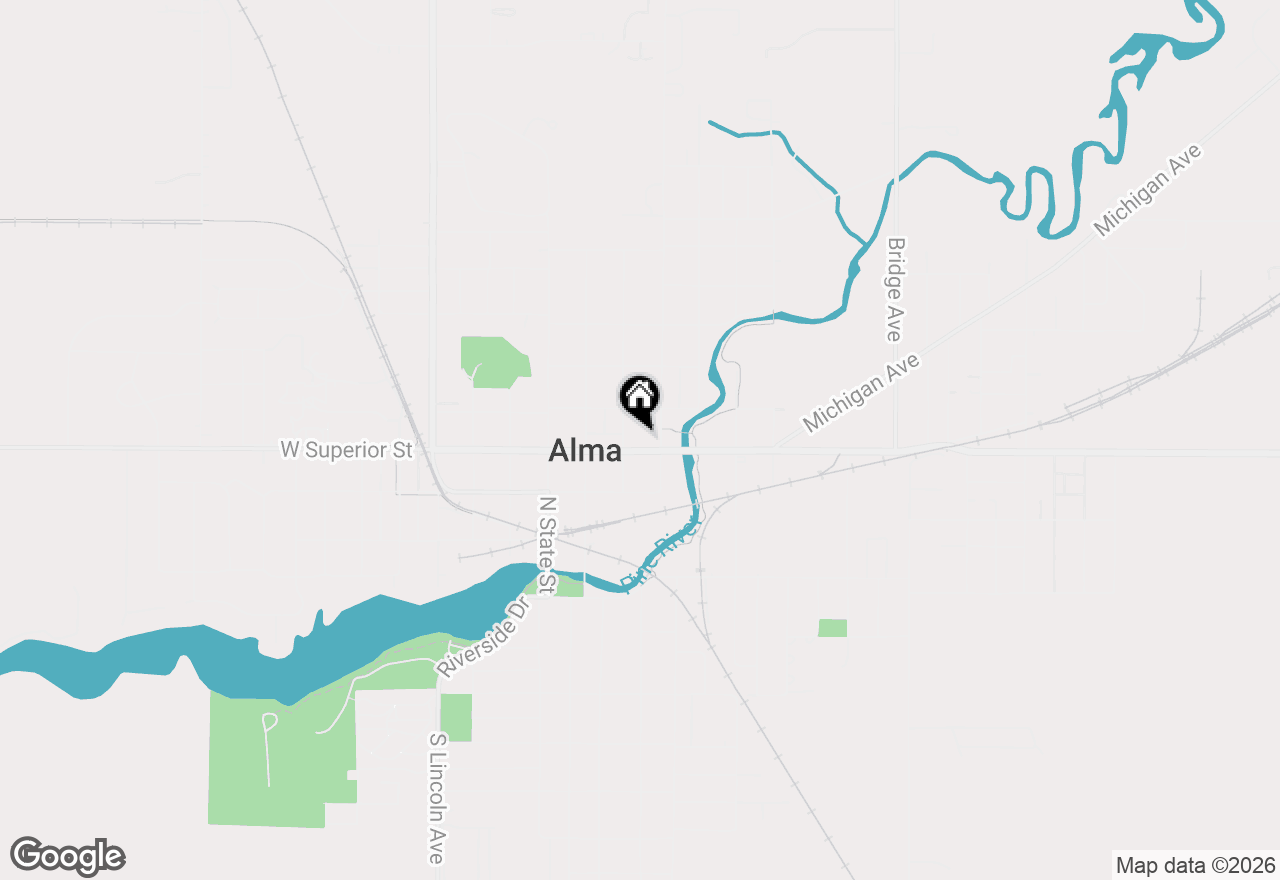 Map of 311 E Superior Street, Alma, MI 48801