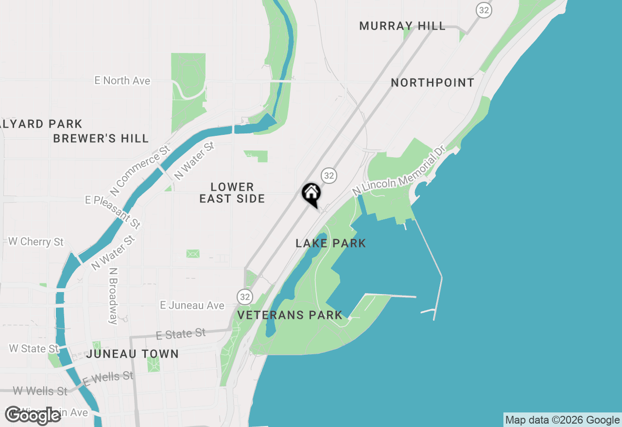 Map of 1660 N Prospect Ave #812, Milwaukee, WI 53202