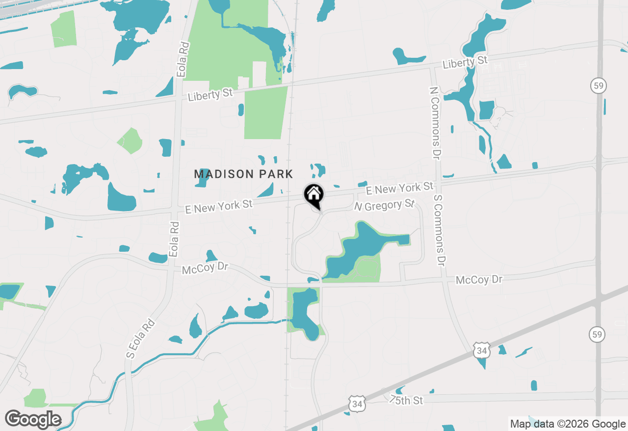 Map of 344 Cane Garden Circle, Aurora, IL 60504