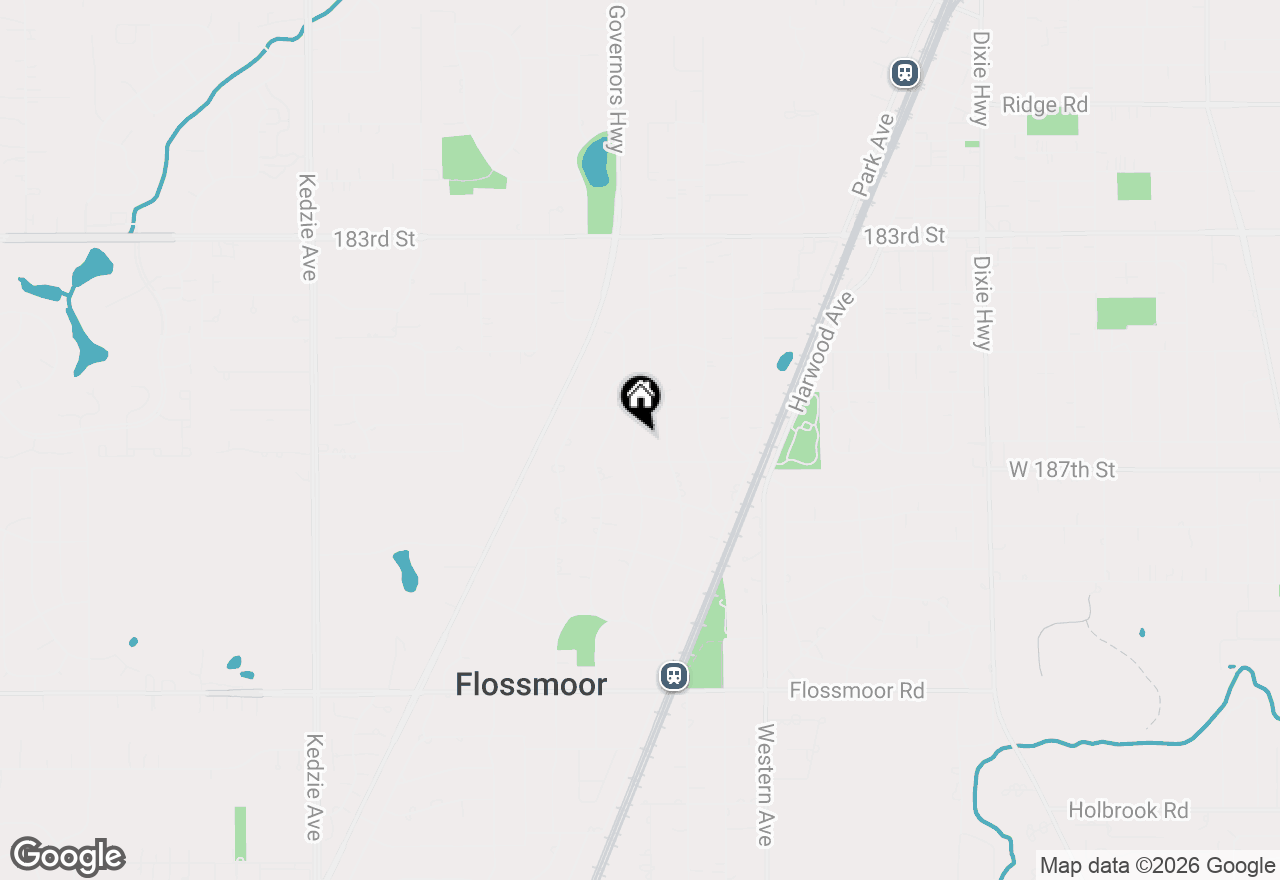 Map of 625 Bruce Avenue, Flossmoor, IL 60422