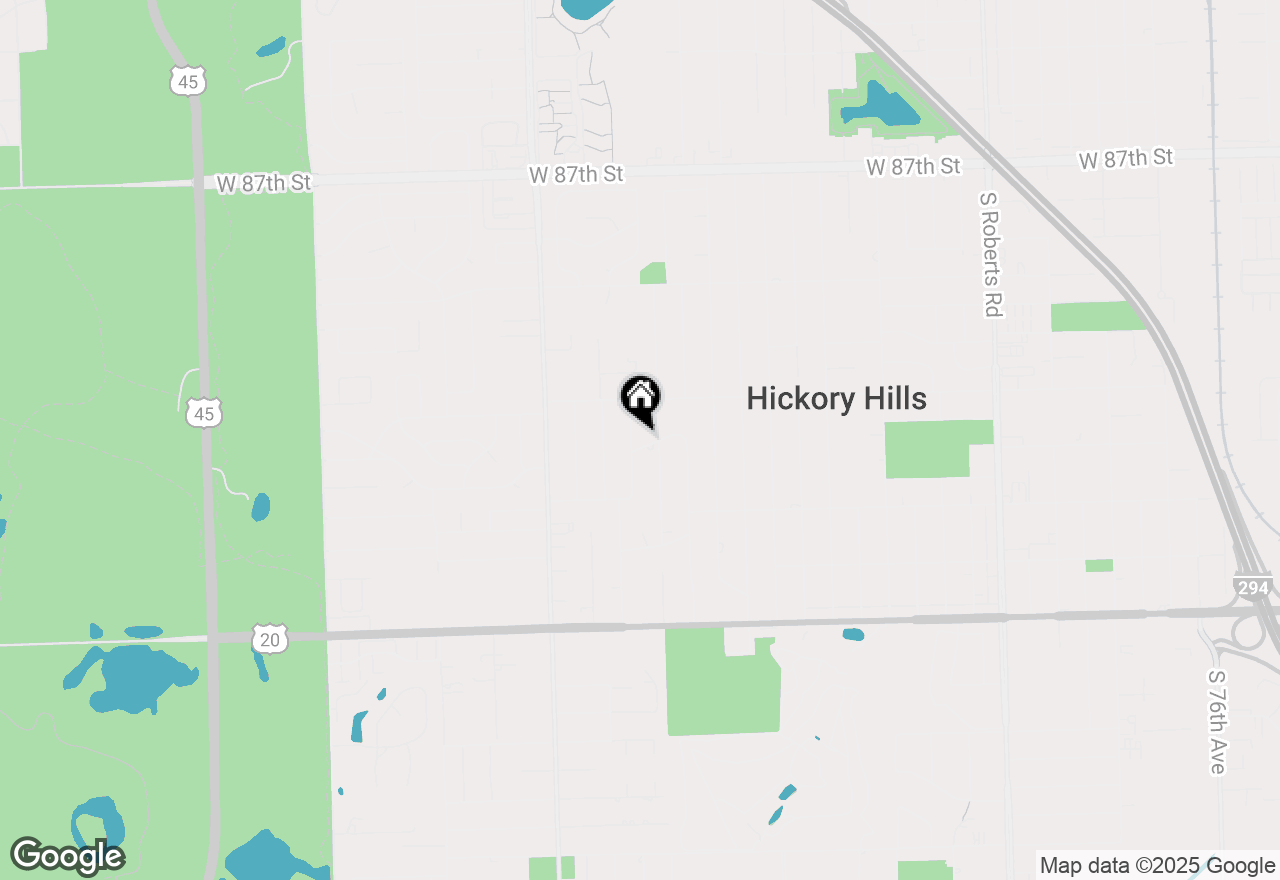 Map of 8620 W 92nd Street, Hickory Hills, IL 60457
