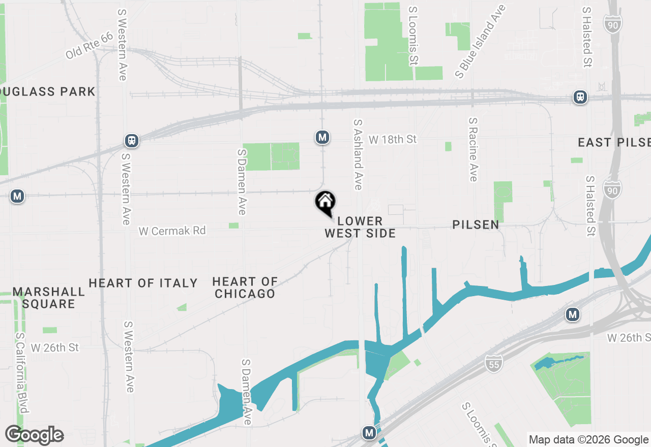 Map of 1708 W Cermak Road #3W, Chicago, IL 60608