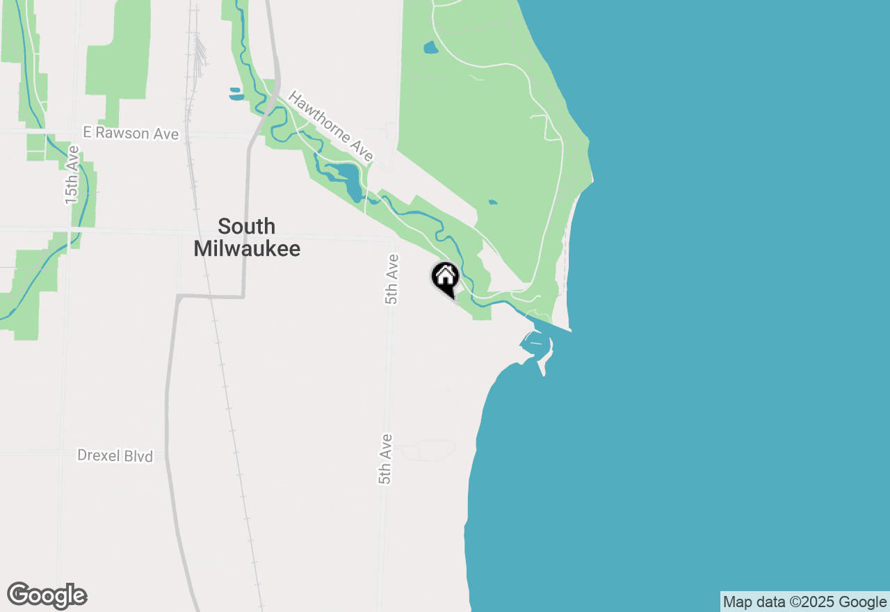 Map of 307 Marquette Ave, South Milwaukee, WI 53172