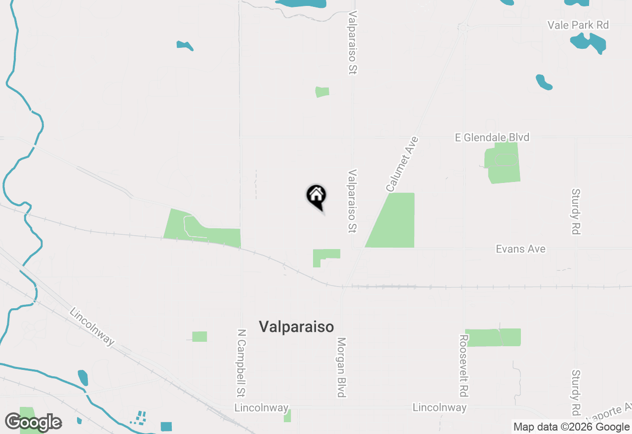 Map of 1208 Franklin Street, Valparaiso, IN 46383