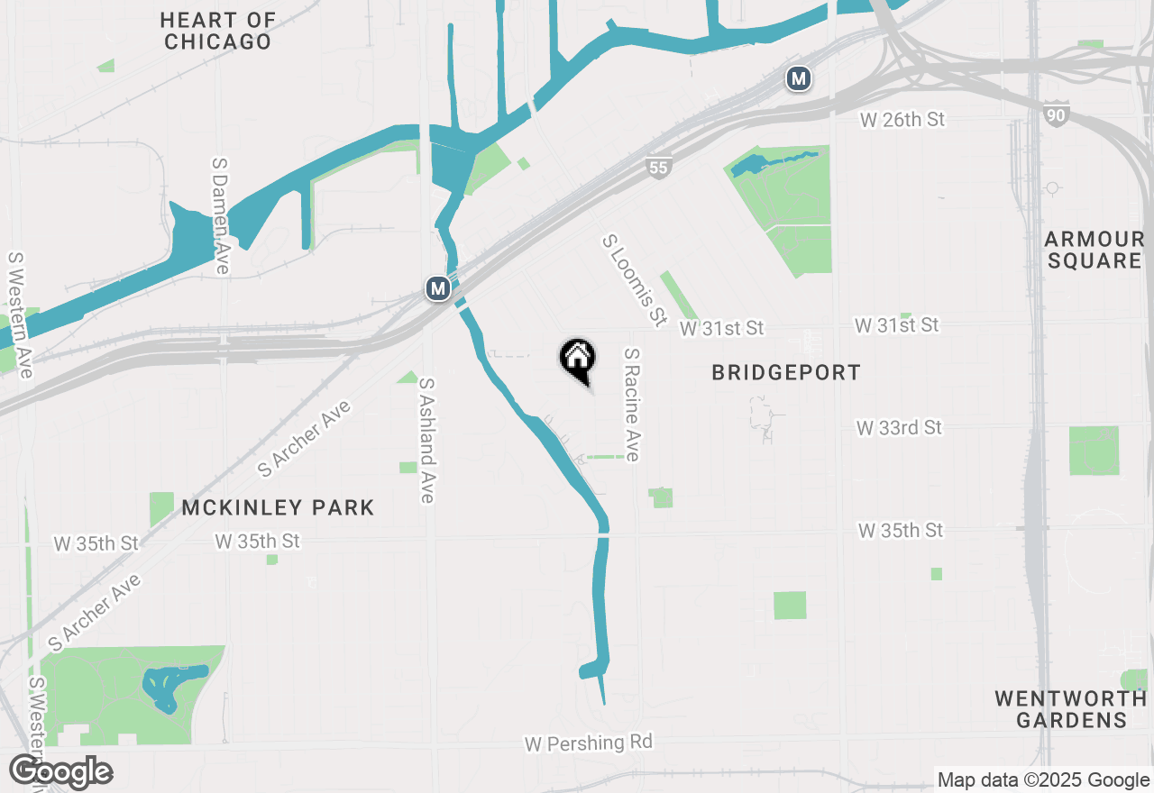 Map of 3214-16 S Throop Street, Chicago, IL 60608