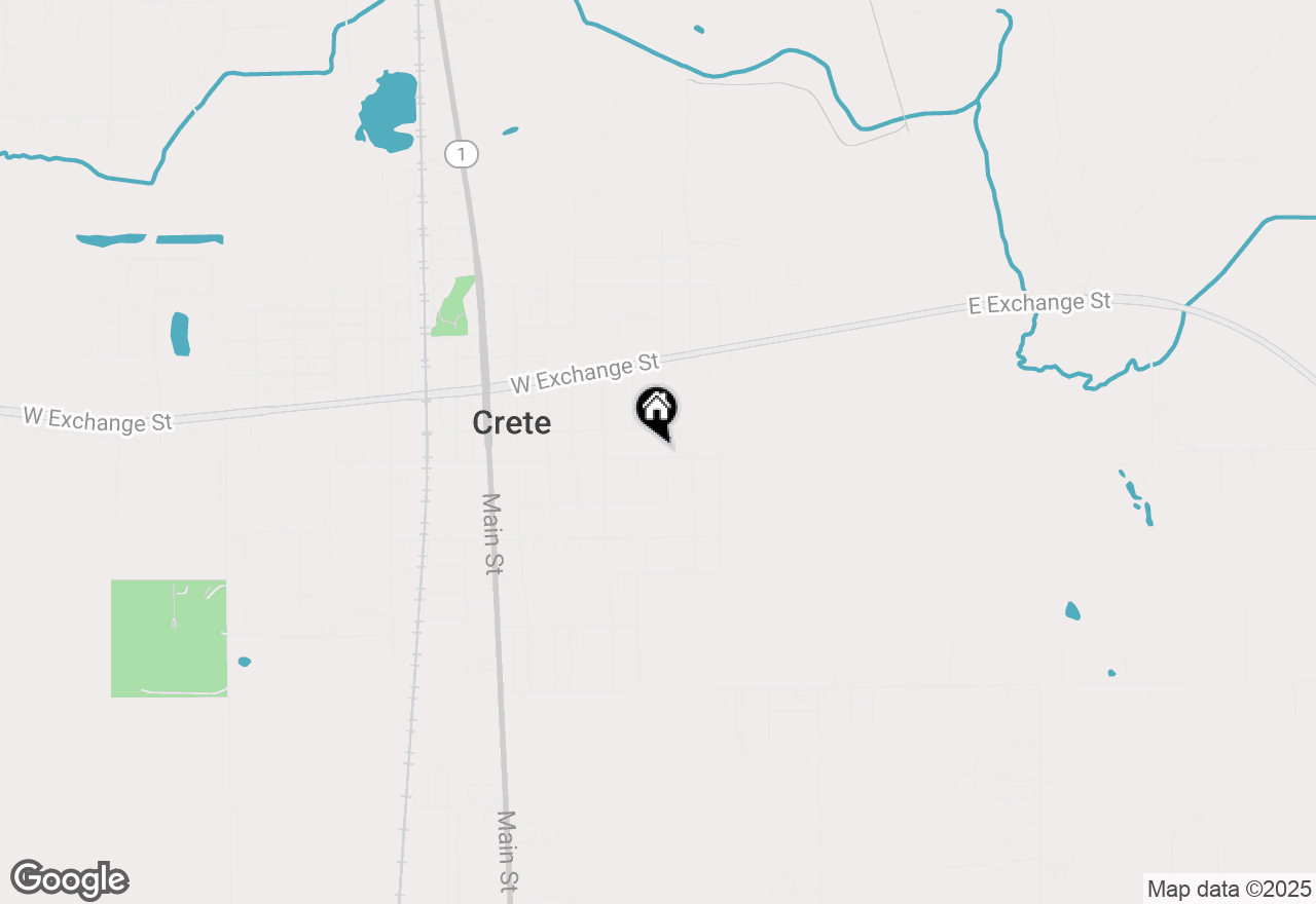 Map of 329 Division Street, Crete, IL 60417