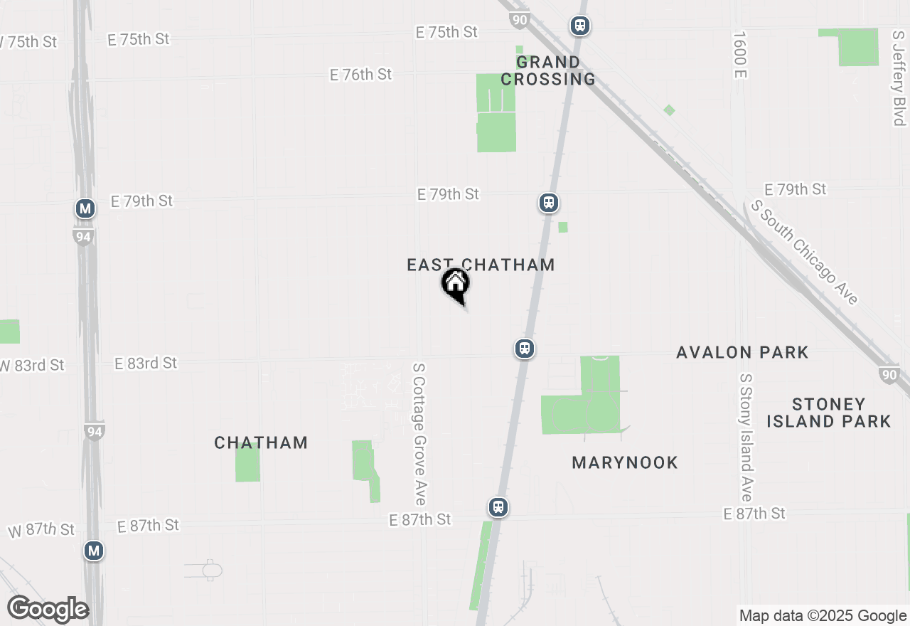 Map of 854 E 82nd Street #G, Chicago, IL 60619