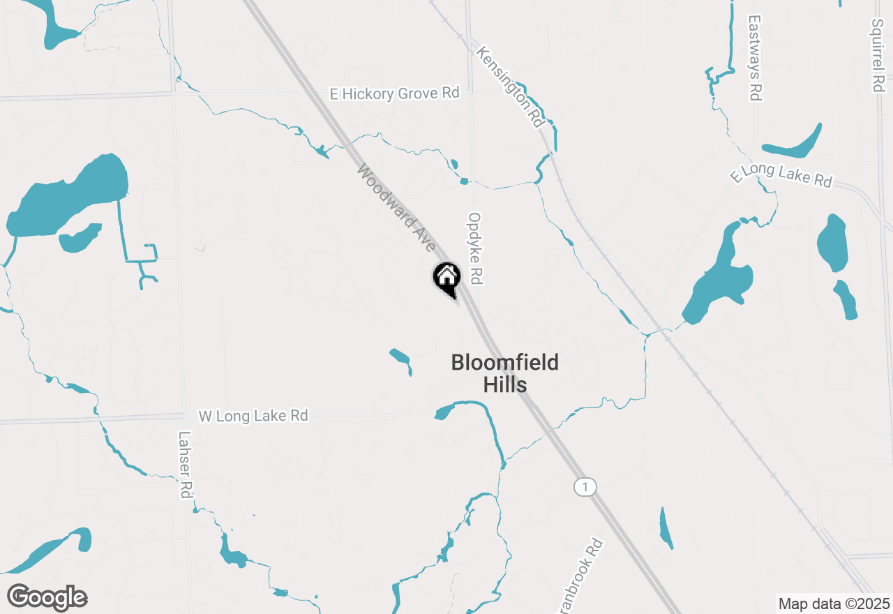 Map of 40 Scenic Oaks Drive N, Bloomfield Hills, MI 48304