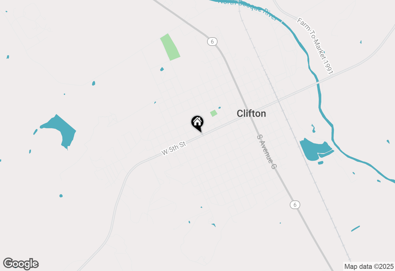 Map of 1315 W 5th Street, Clifton, TX 76634