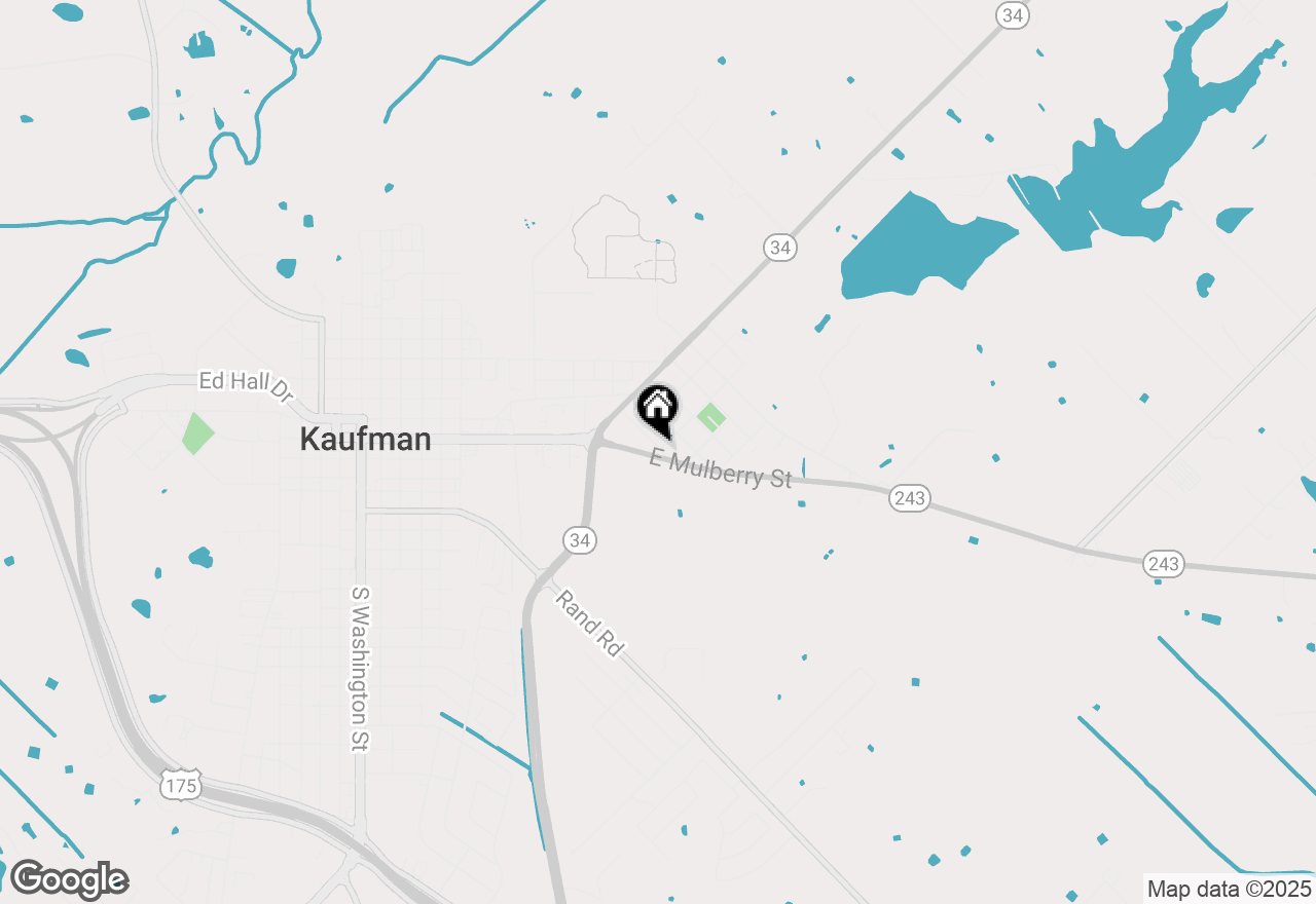 Map of 1509 E Mulberry Street, Kaufman, TX 75142