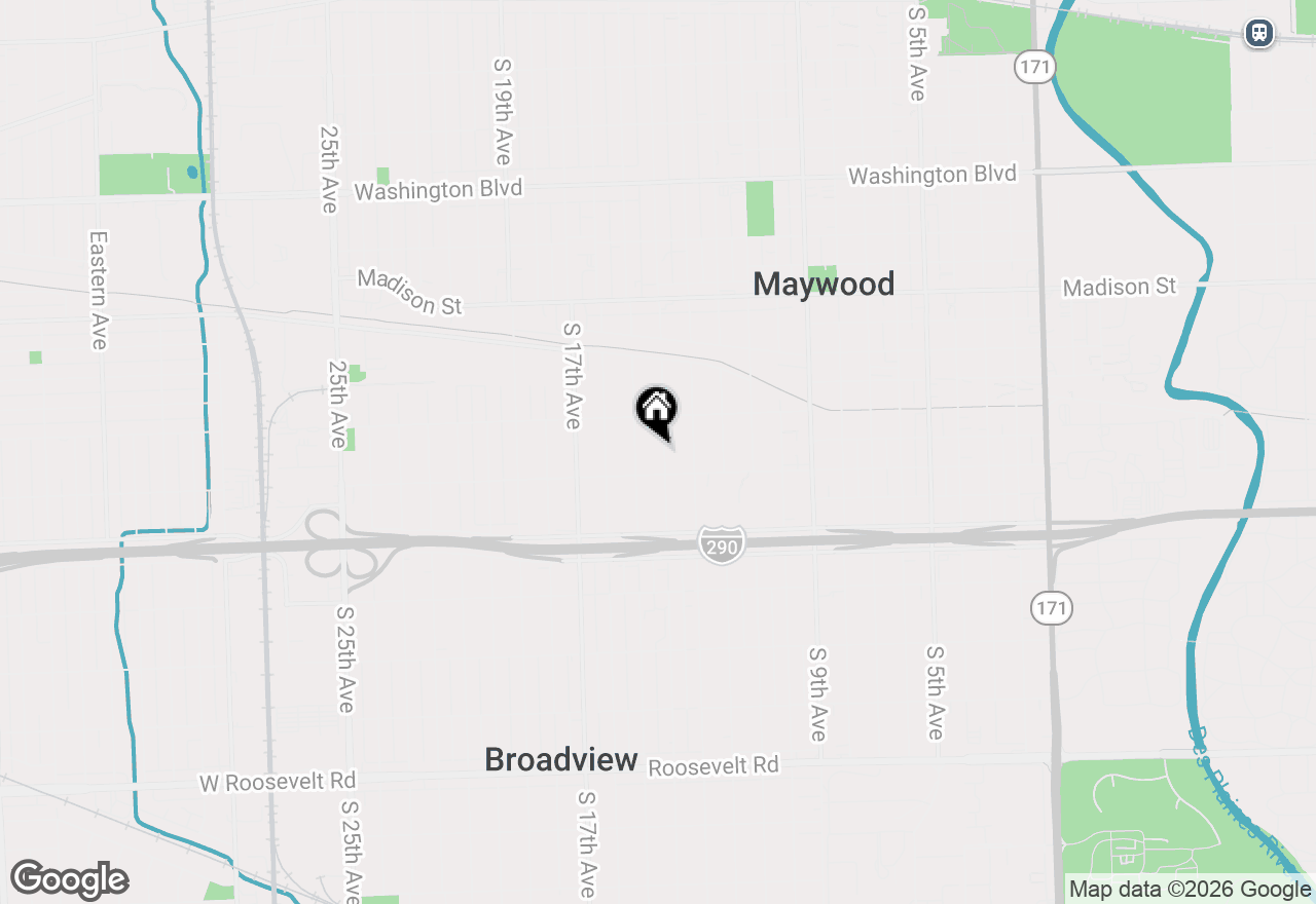 Map of 1430 S 14th Avenue, Maywood, IL 60153