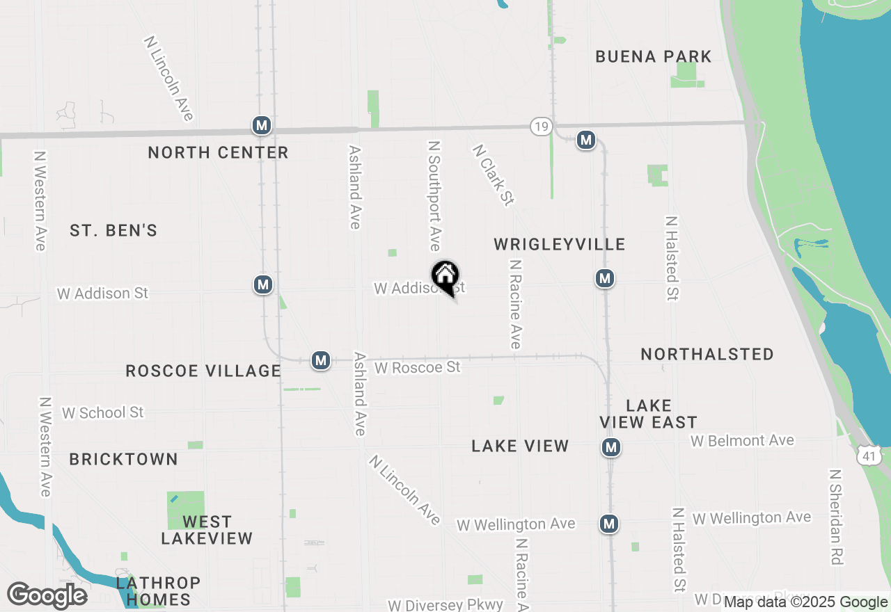 Map of 1342 W Eddy Street #2E, Chicago, IL 60657