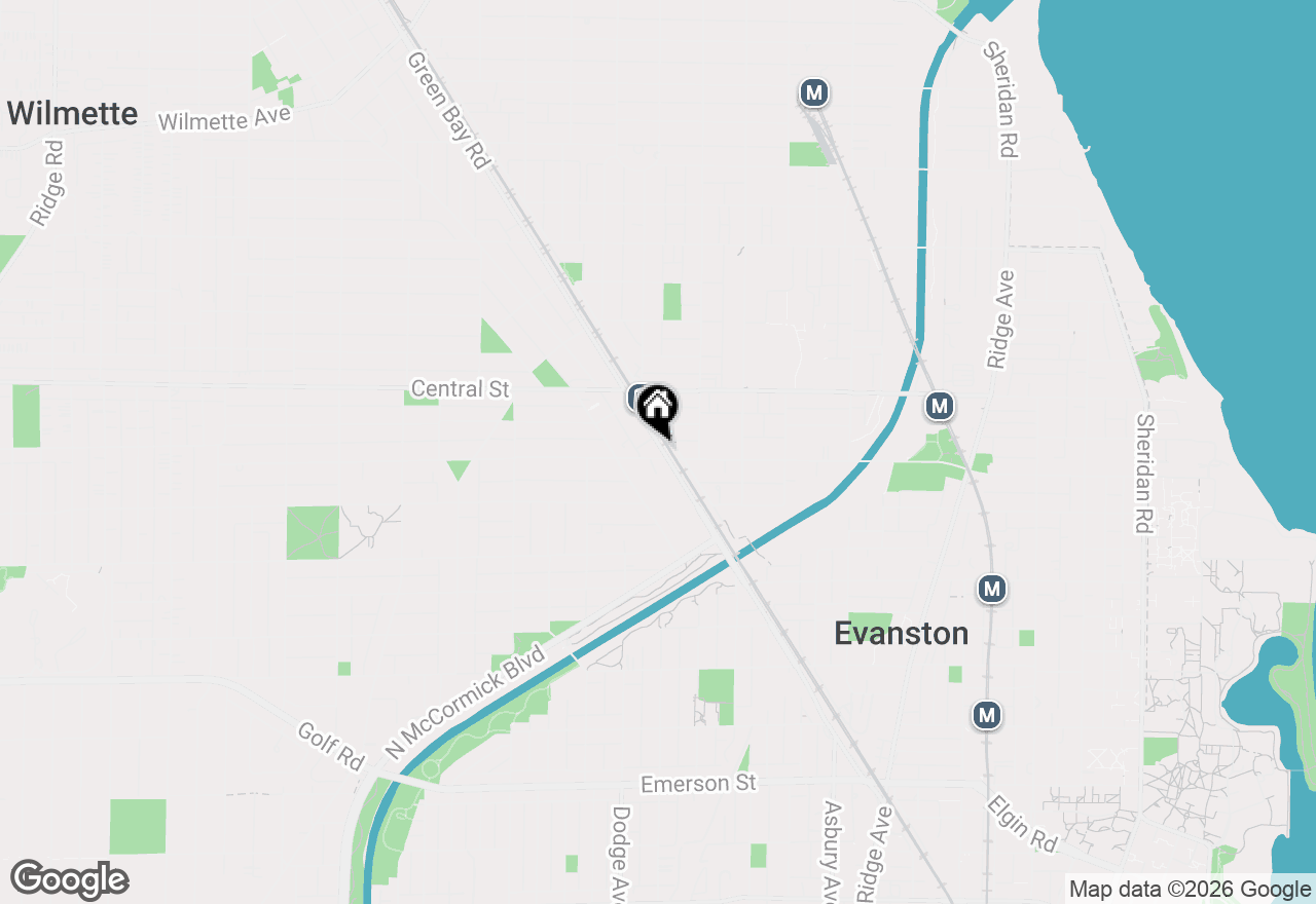 Map of 1813 Lincoln Street, Evanston, IL 60201