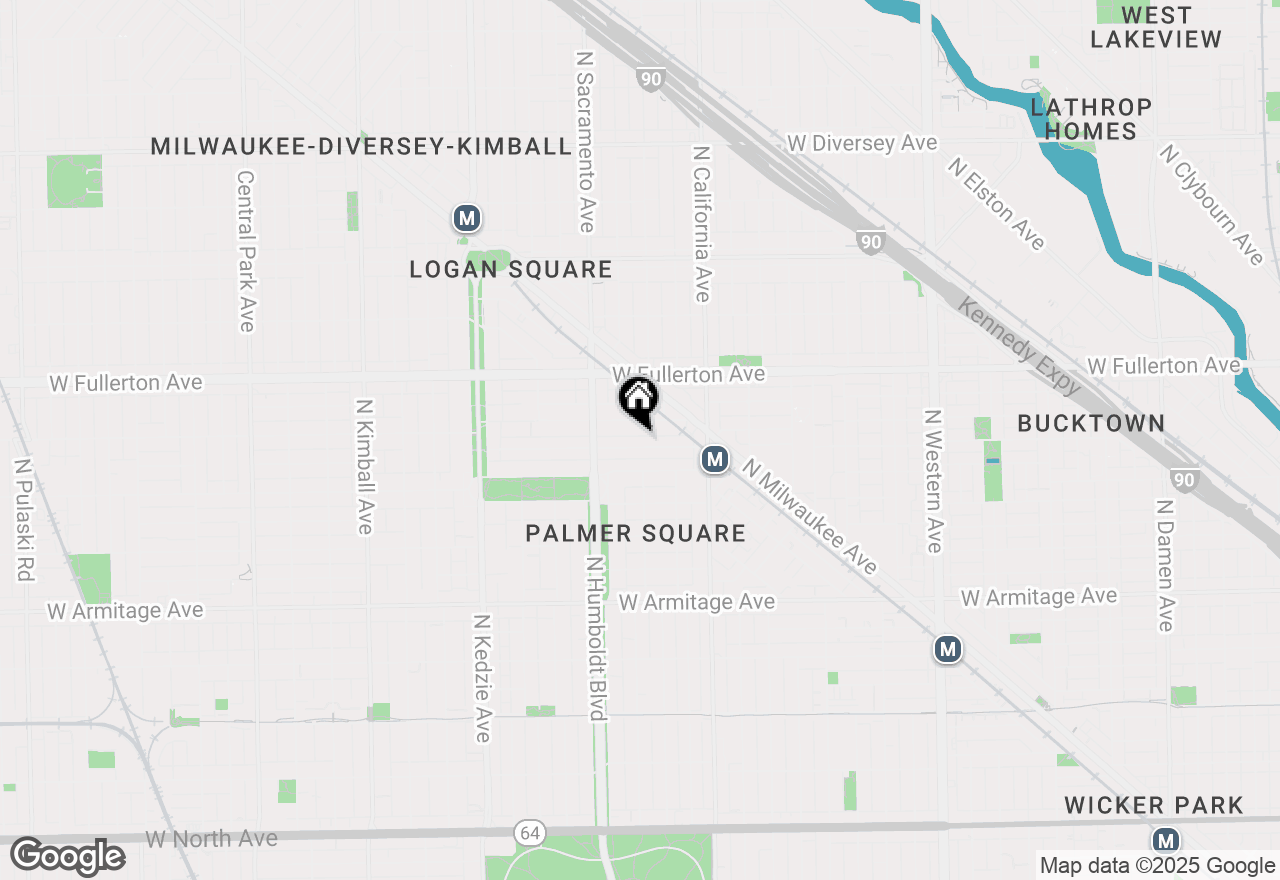 Map of 2906 W Lyndale Street, Chicago, IL 60647