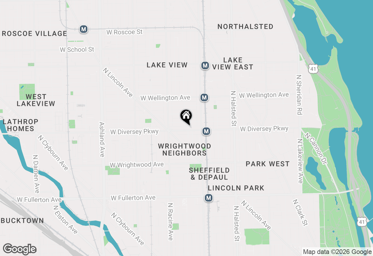 Map of 2801 N Seminary Avenue #1S, Chicago, IL 60657
