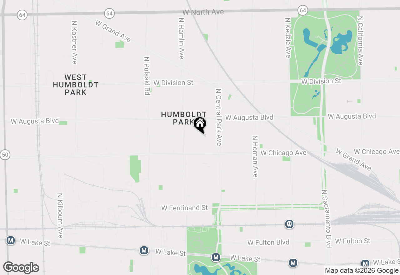 Map of 856 N Lawndale Avenue, Chicago, IL 60651
