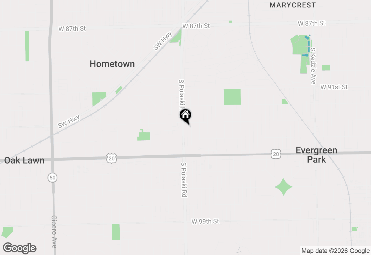 Map of (Address confidential), Evergreen Park, Illinois 60805