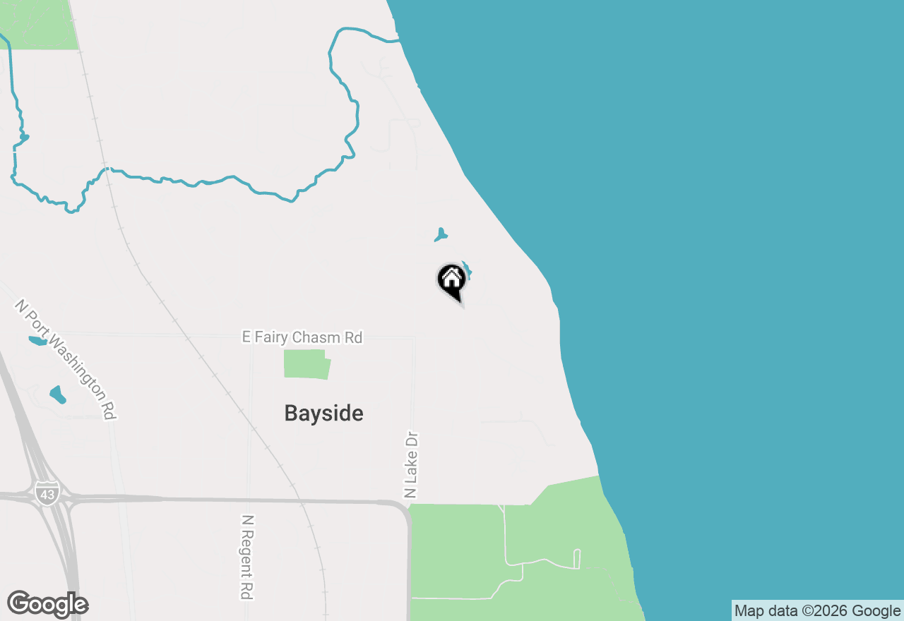 Map of 9251 N Tennyson Dr, Bayside, WI 53217