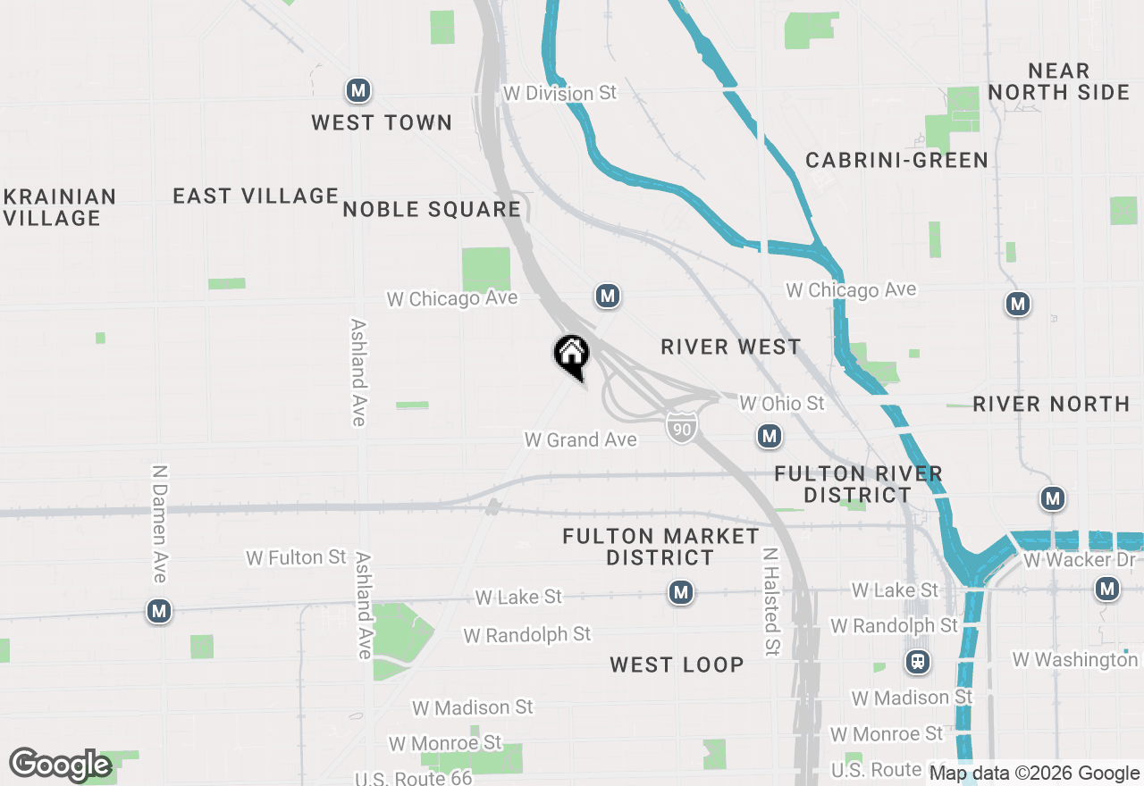 Map of 619 N Racine Avenue #1, Chicago, IL 60642