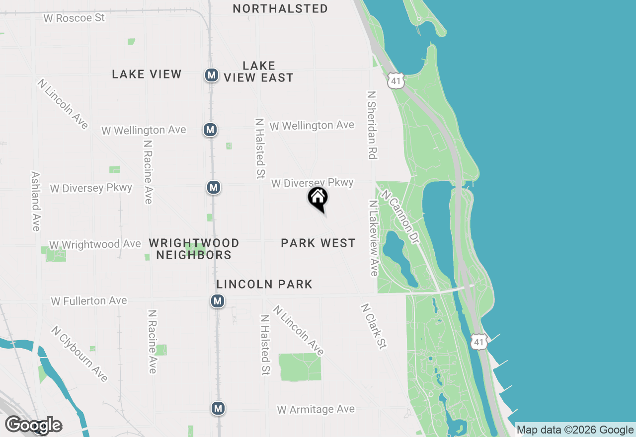 Map of 2636 N Clark Street #3S, Chicago, IL 60614