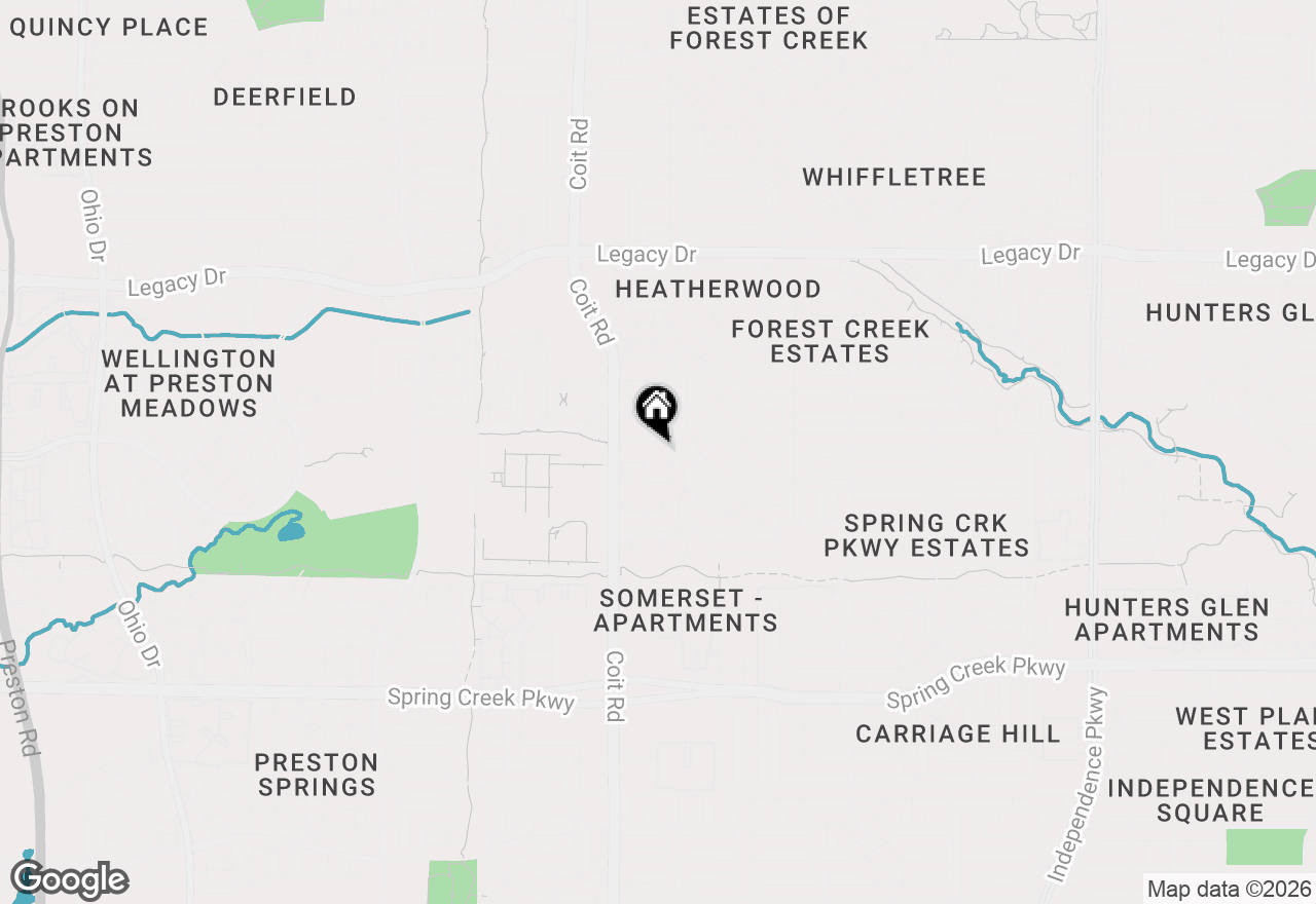 Map of 6736 Phoenix Place, Plano, TX 75023