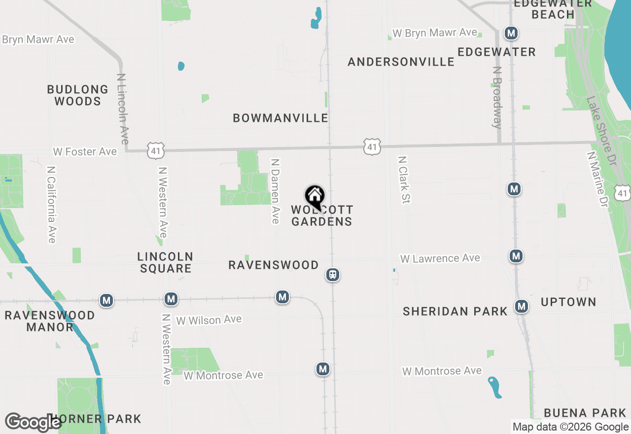 Map of 4935 N Wolcott Avenue #1A, Chicago, IL 60640