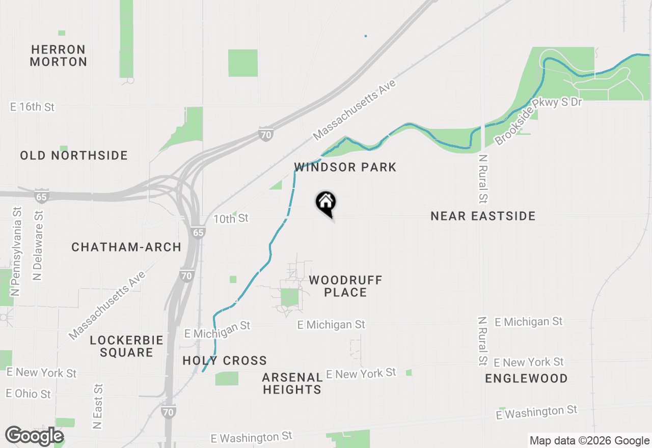 Map of 963 Woodruff Place West Drive, Indianapolis, IN 46201