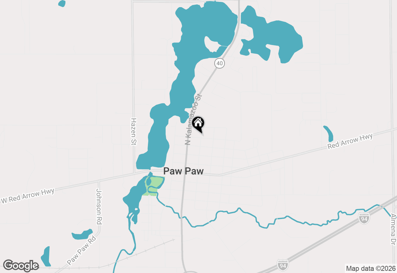 Map of 217 Cedar Street, Paw Paw, MI 49079