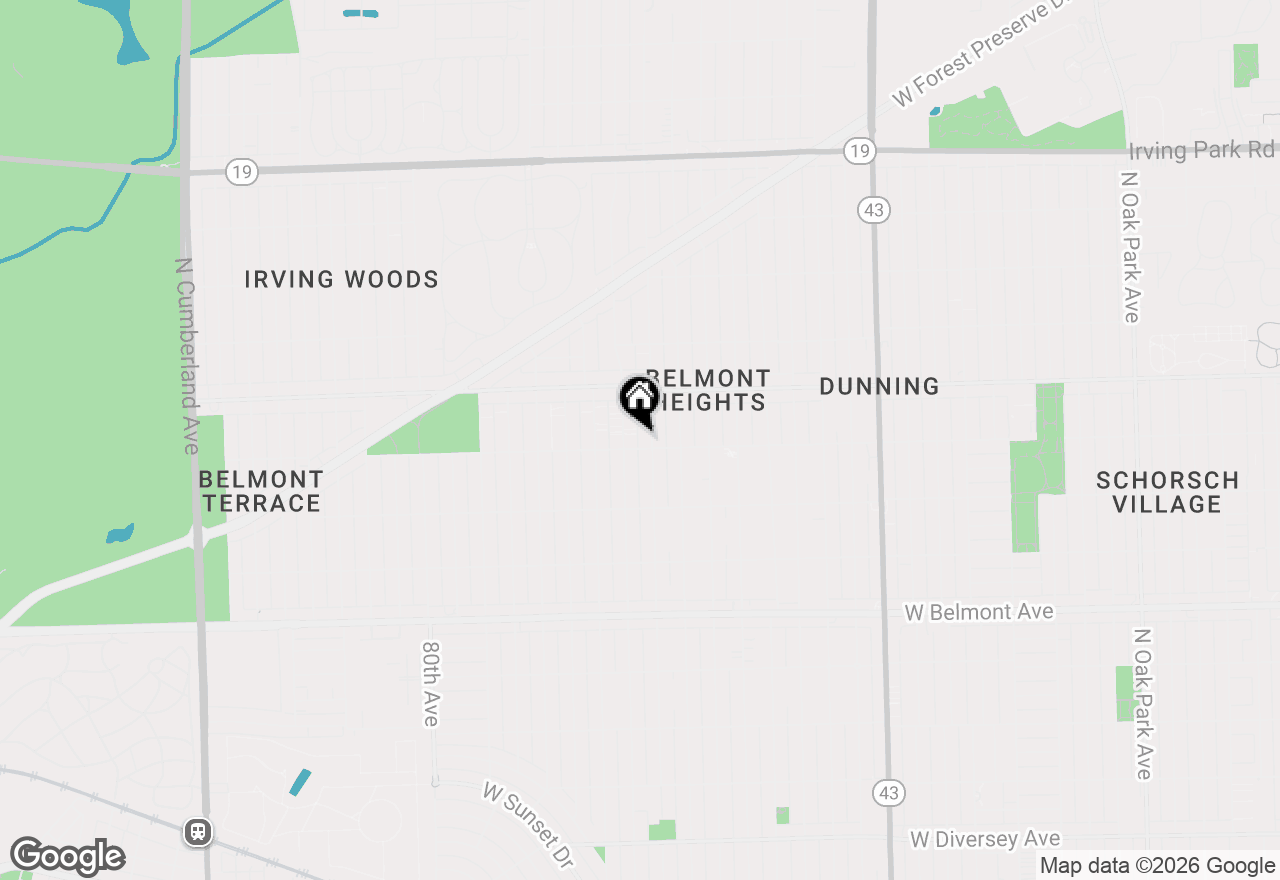 Map of 3504 N Oriole Avenue, Chicago, IL 60634