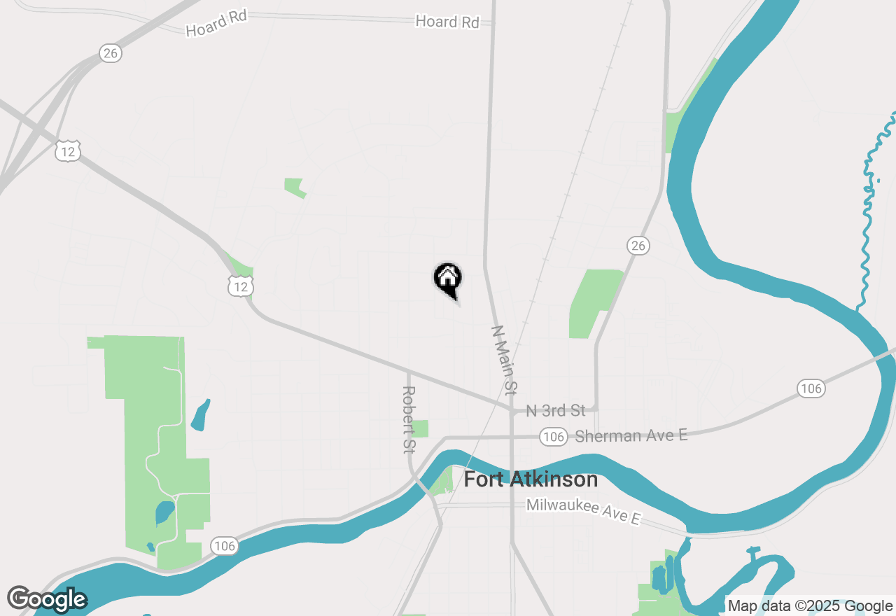 Map of 611 Adams Street, Fort Atkinson, WI 53538