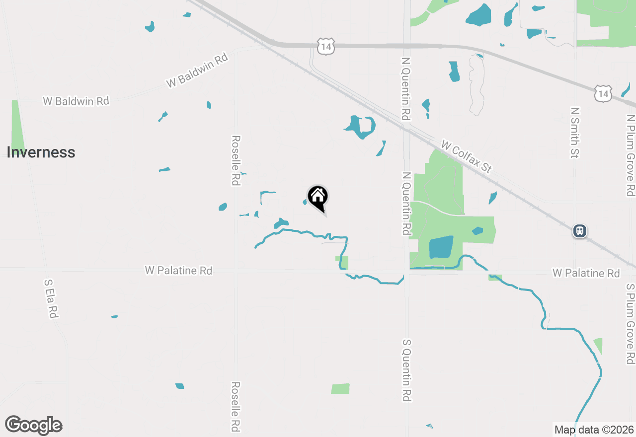 Map of 1113 W Wood Street, Palatine, IL 60067