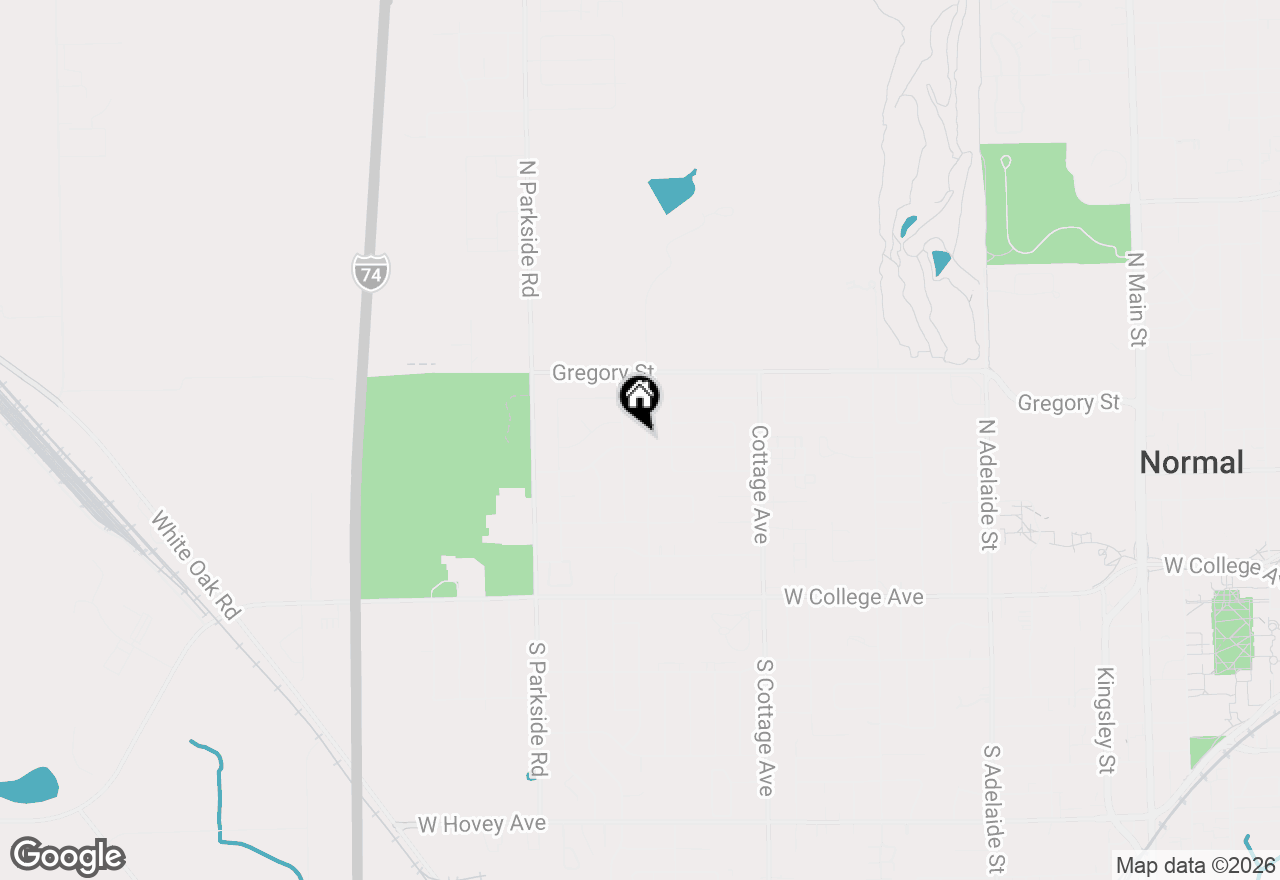 Map of 301 Garden Road, Normal, IL 61761
