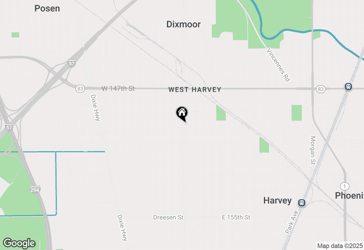 Map of 14910 S Wood Street, Harvey, IL 60426