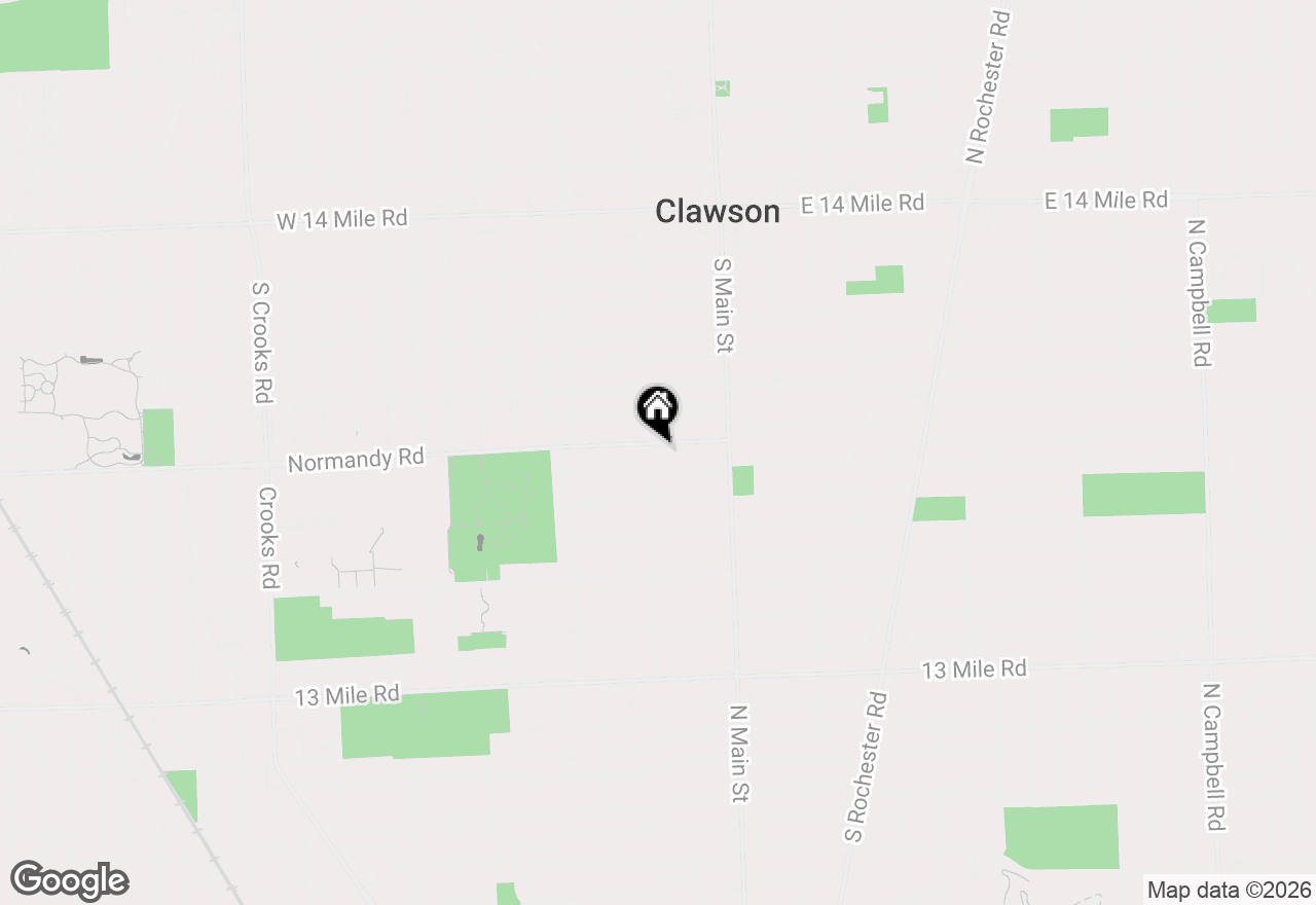 Map of 327 Normandy Road, Royal Oak, MI 48073