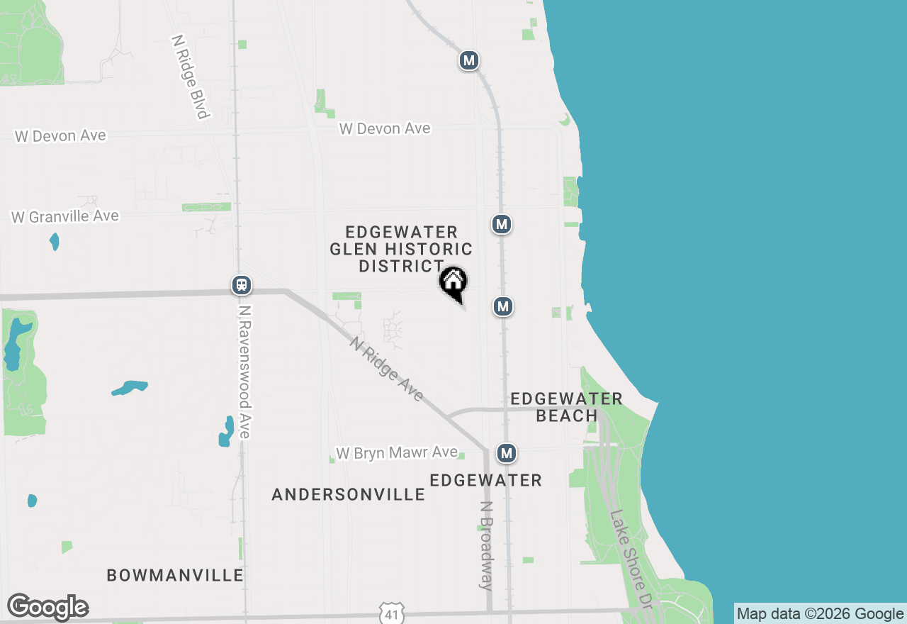 Map of 1243 W Thorndale Avenue #2E, Chicago, IL 60660