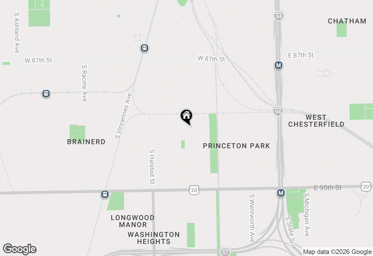 Map of 9117 S Wallace Street, Chicago, IL 60620