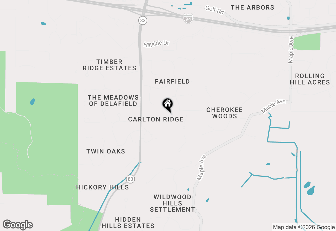 Map of N6W31264 Alberta Dr, Delafield, WI 53018