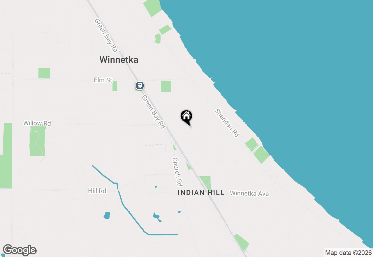 Map of 566 Willow Road, Winnetka, IL 60093