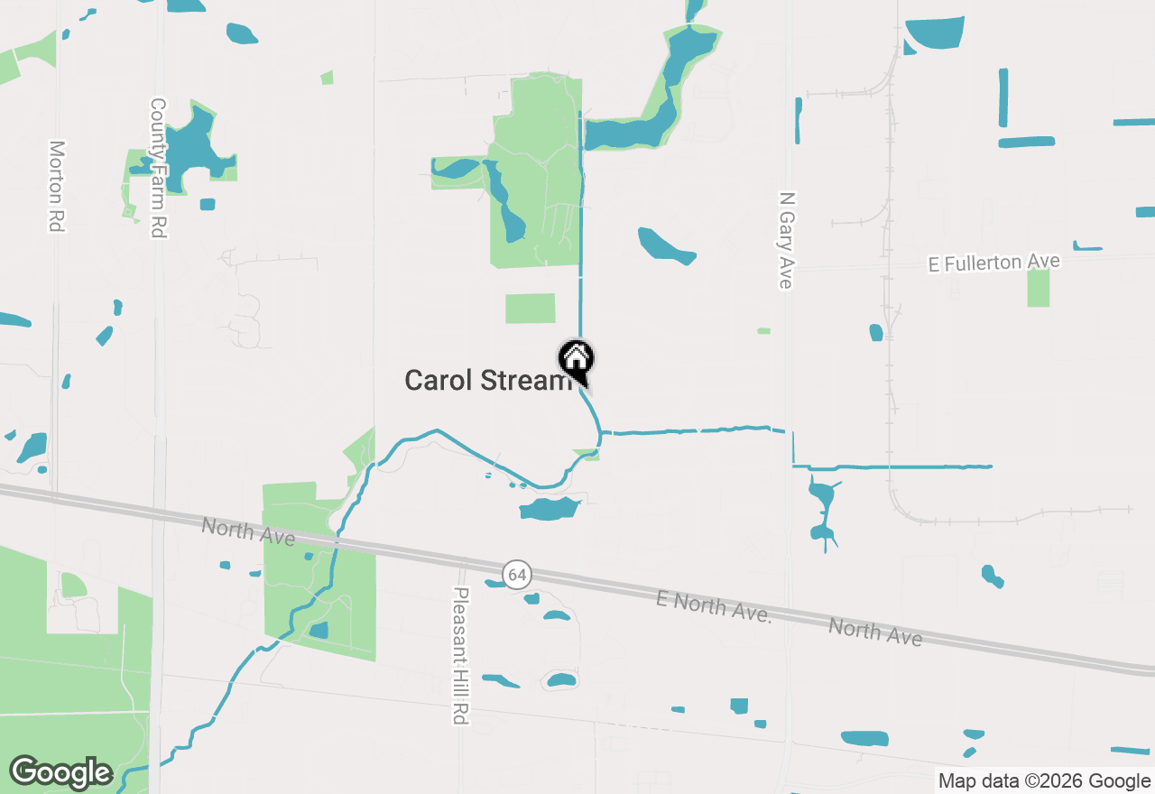 Map of 381 N Silverleaf Boulevard, Carol Stream, IL 60188