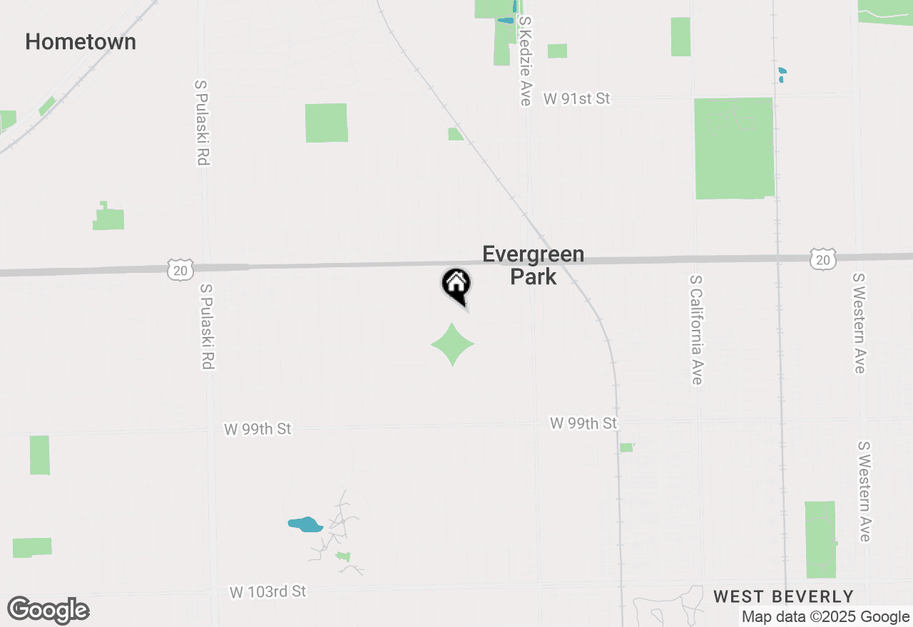 Map of 9611 S Homan Avenue, Evergreen Park, IL 60805