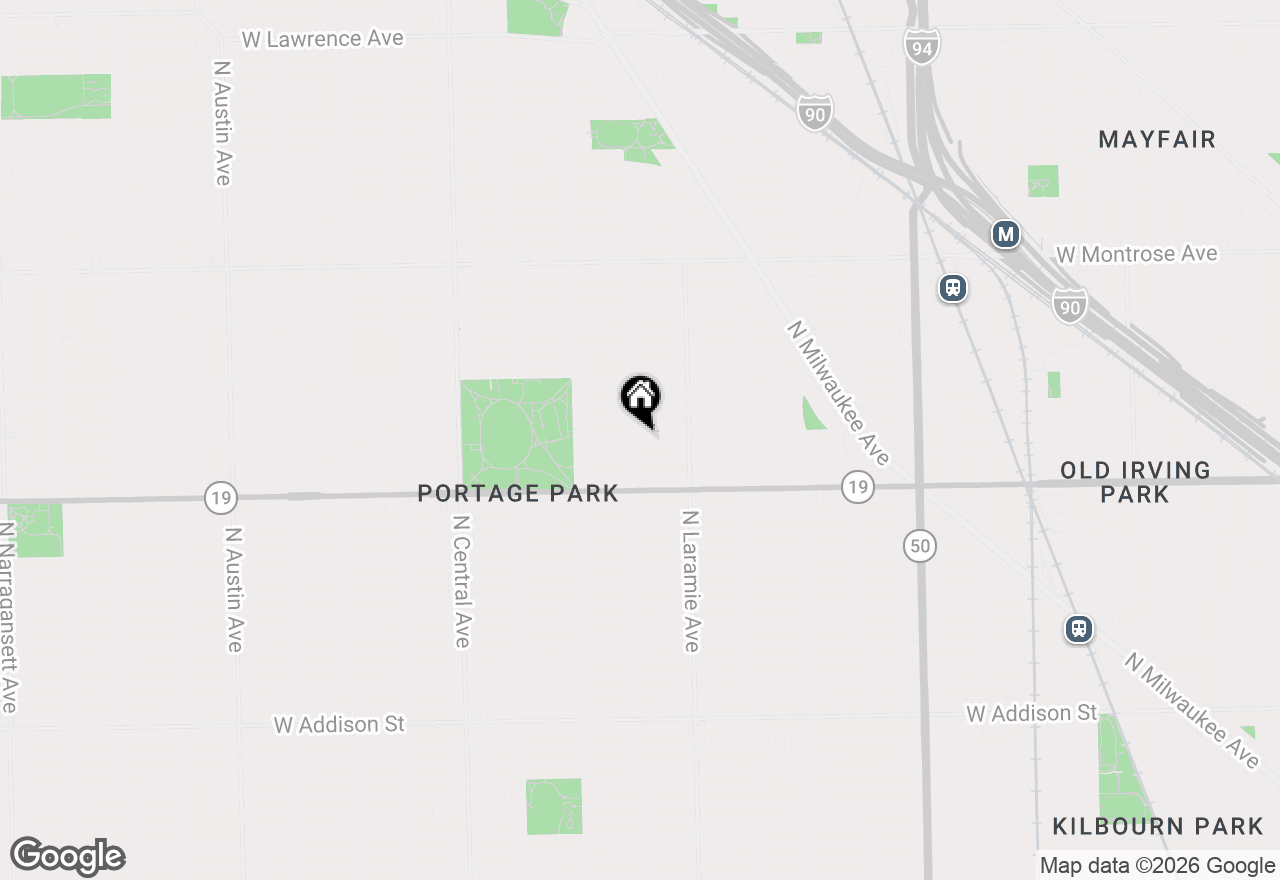 Map of 5251 W Belle Plaine Avenue, Chicago, IL 60641