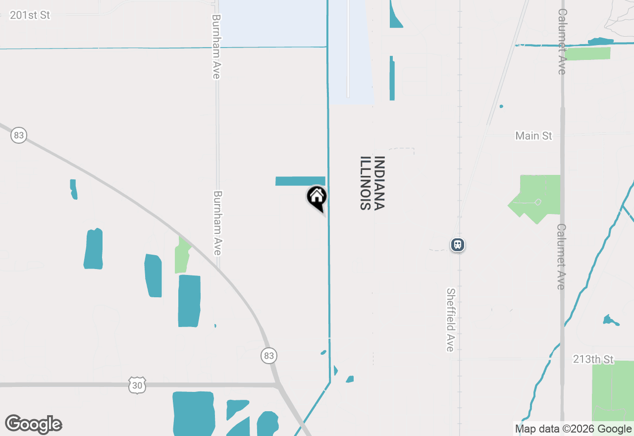 Map of 20848 Elwood Street, Lynwood, IL 60411