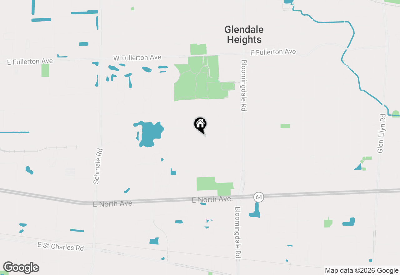 Map of 75 Cambridge Lane, Glendale Heights, IL 60139