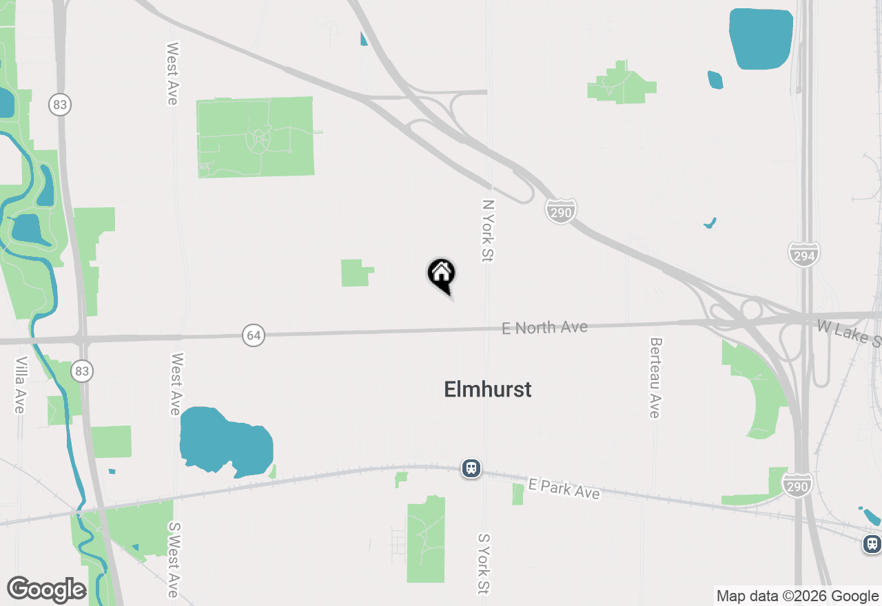 Map of 313 N Larch Avenue, Elmhurst, IL 60126