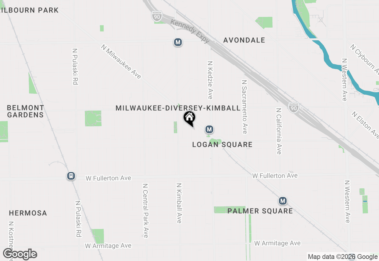 Map of 2643 N Spaulding Avenue #1E, Chicago, IL 60647