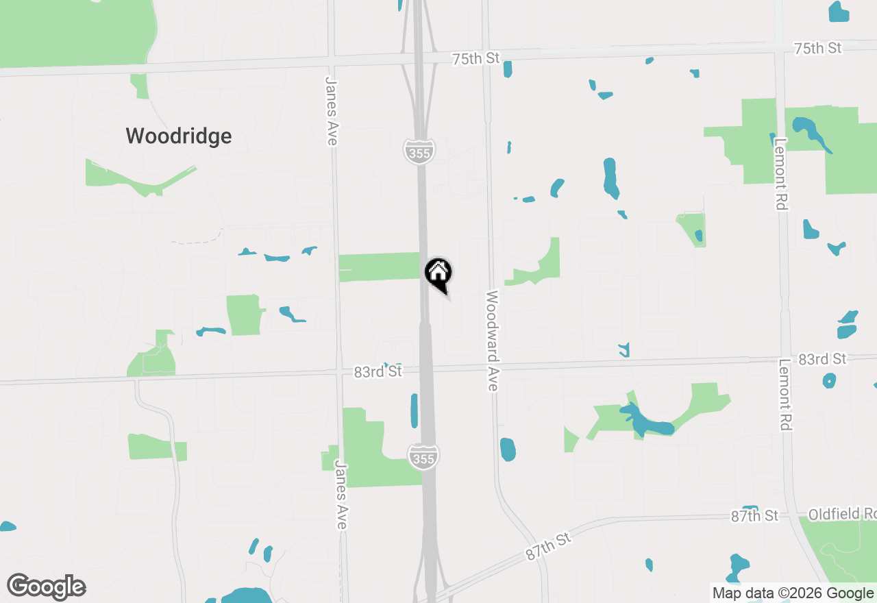Map of 8112 Rutherford Drive, Woodridge, IL 60517