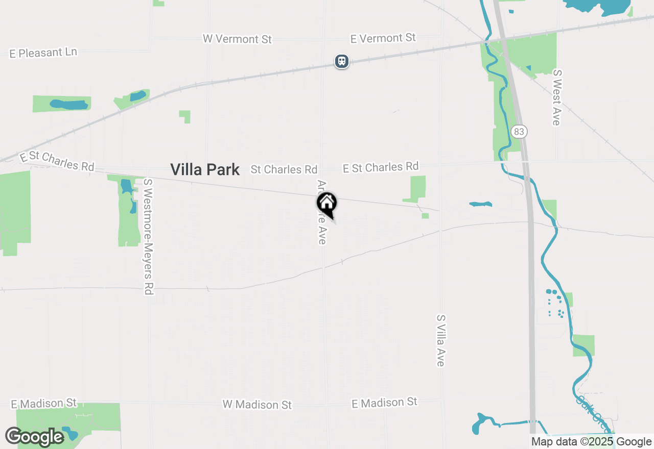 Map of 127 S Ardmore Avenue, Villa Park, IL 60181